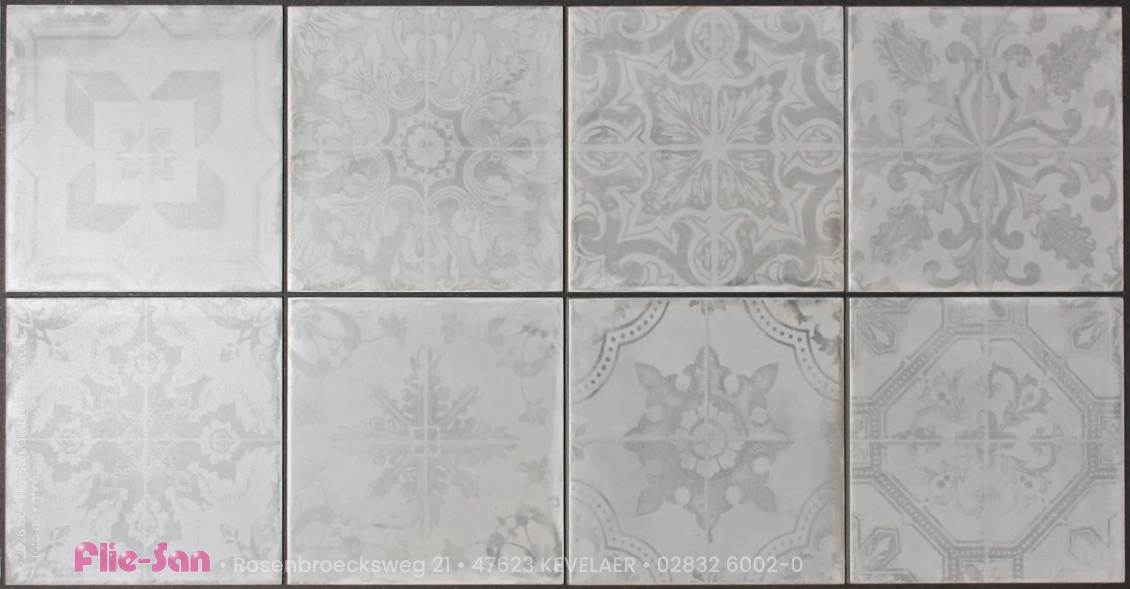 Flie-San · Fliesen Sanitär · Bodenfliese • Tiles Sanitation · Floor Tile 5297