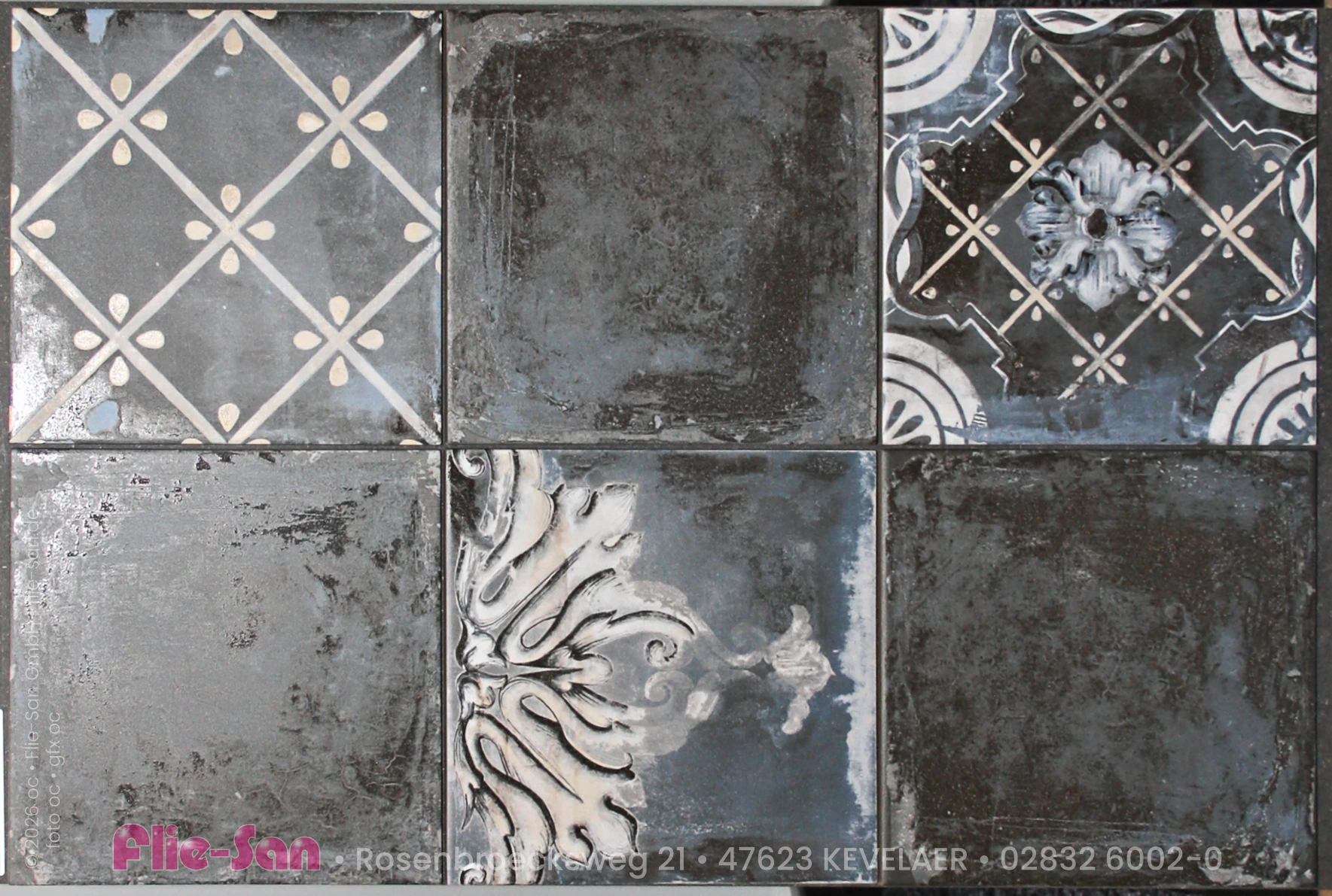 Flie-San · Fliesen Sanitär · Bodenfliese • Tiles Sanitation · Floor Tile 5301