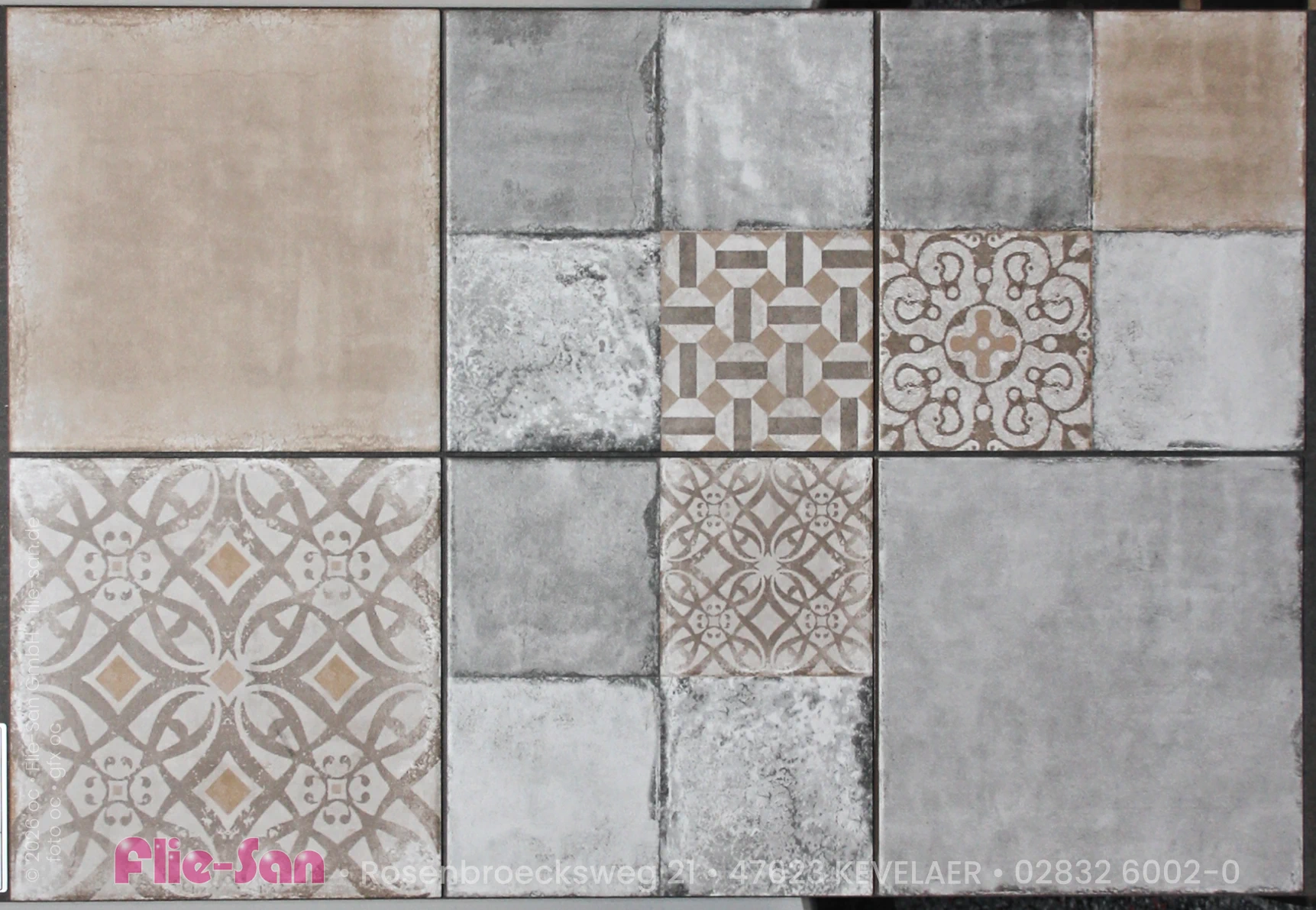 Flie-San · Fliesen Sanitär · Bodenfliese • Tiles Sanitation · Floor Tile 5309