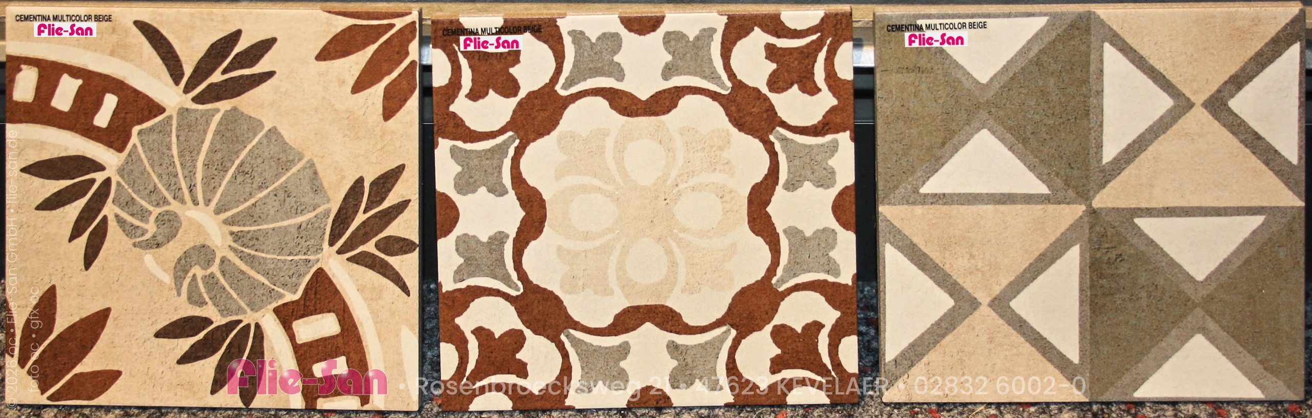 Flie-San · Fliesen Sanitär · Dekorfliese • Tiles Sanitation · Decorative Tile 5378