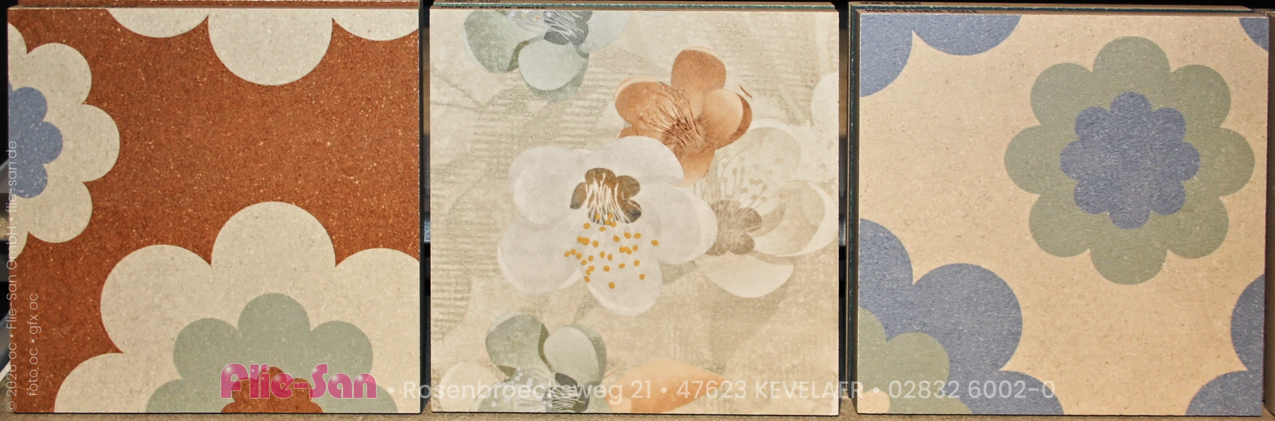 Flie-San · Fliesen Sanitär · Dekorfliese • Tiles Sanitation · Decorative Tile 5389