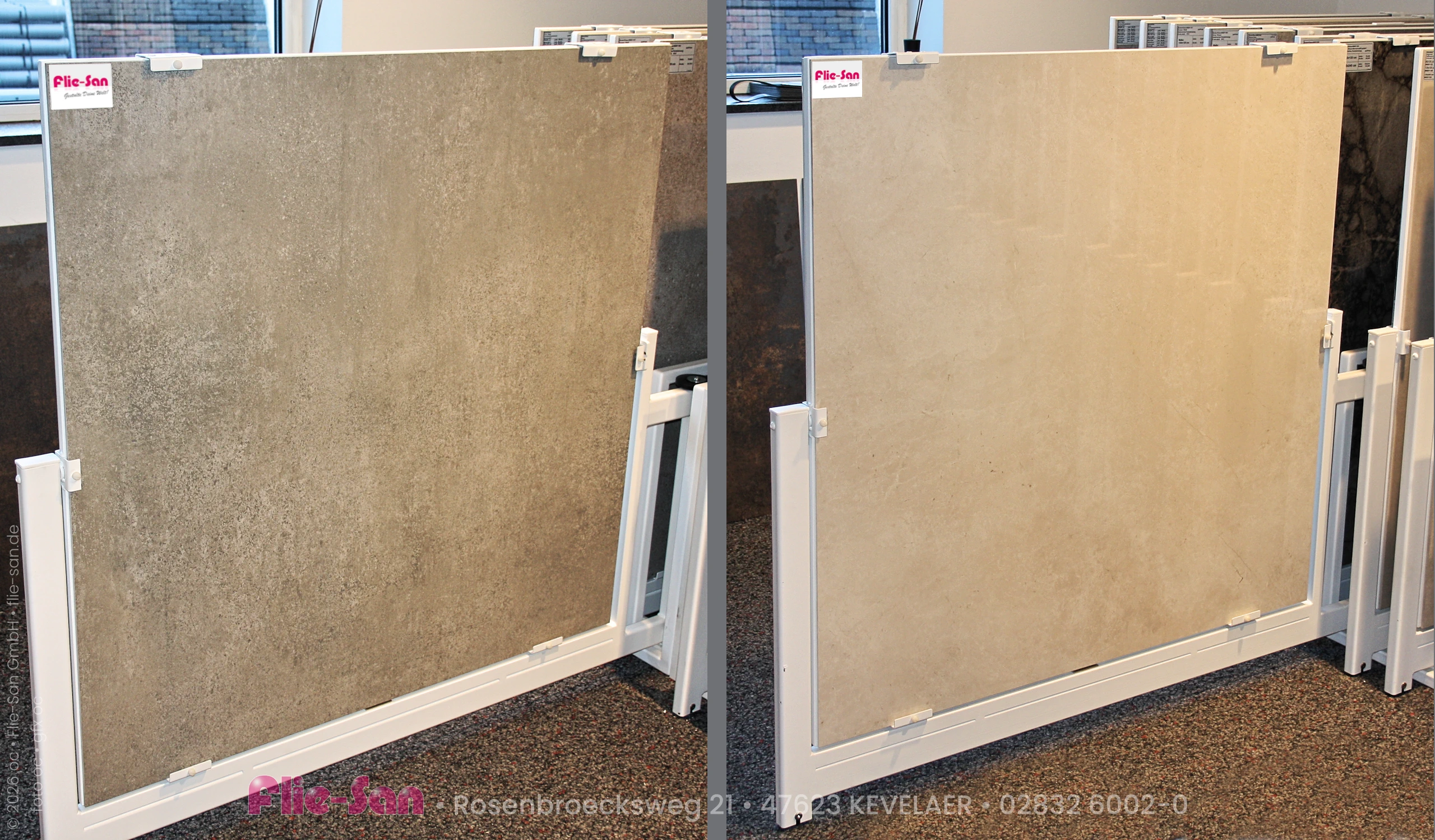 Flie-San · Fliesen Sanitär · Bodenfliesen • Tiles Sanitation · Floor Tiles 5724-5738