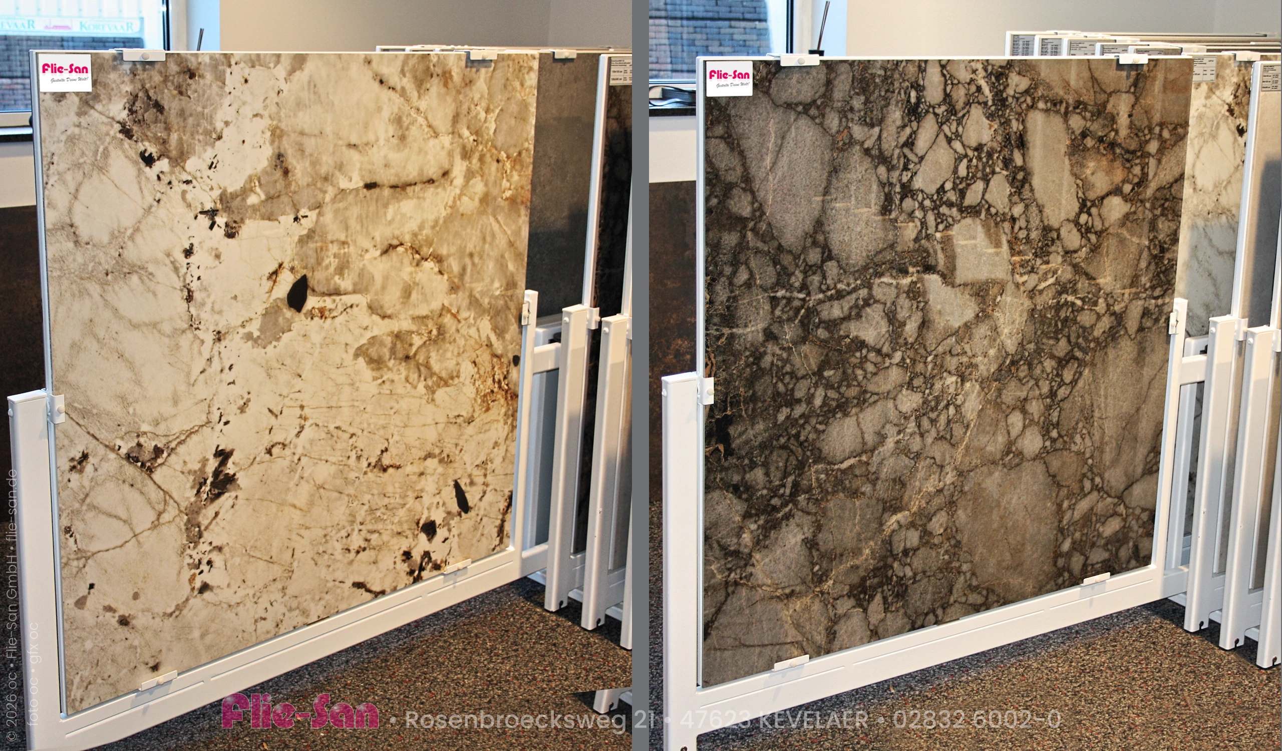 Flie-San · Fliesen Sanitär · Bodenfliesen • Tiles Sanitation · Floor Tiles 5727-5735