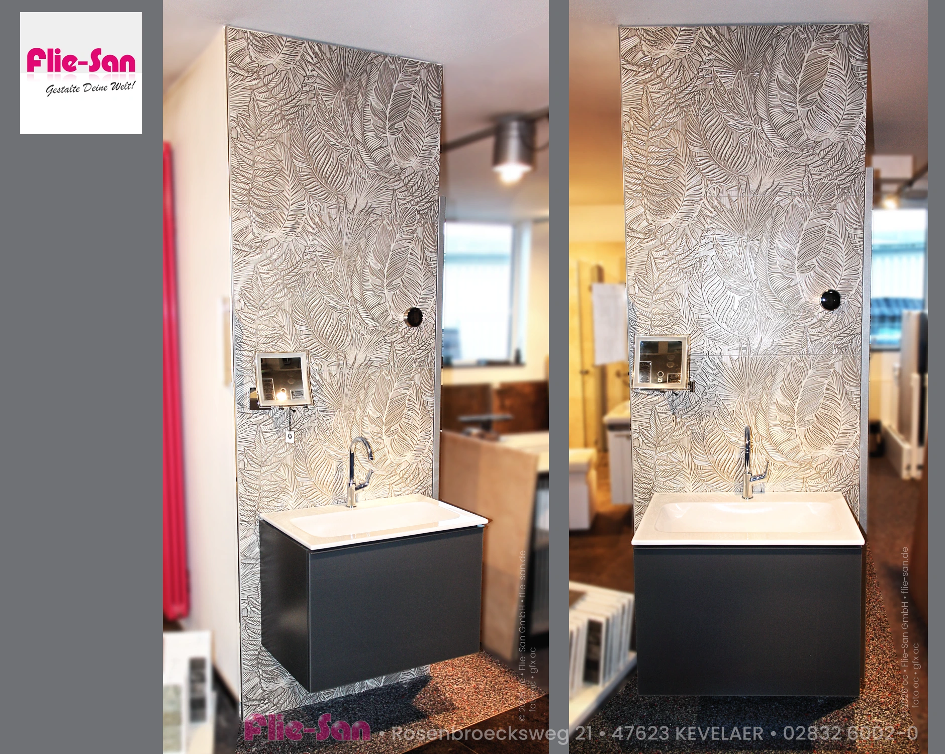 Flie-San · Fliesen Sanitär · Ausstellung • Tiles Sanitation · Showroom 5856-5858