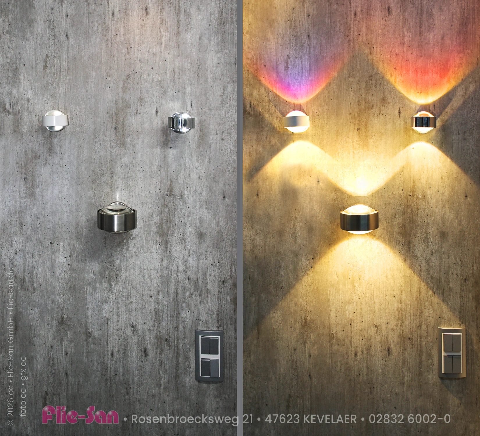 Flie-San · Fliesen Sanitär · Sanitär Lampen • Tiles Sanitation · Sanitary Light 6080-6081