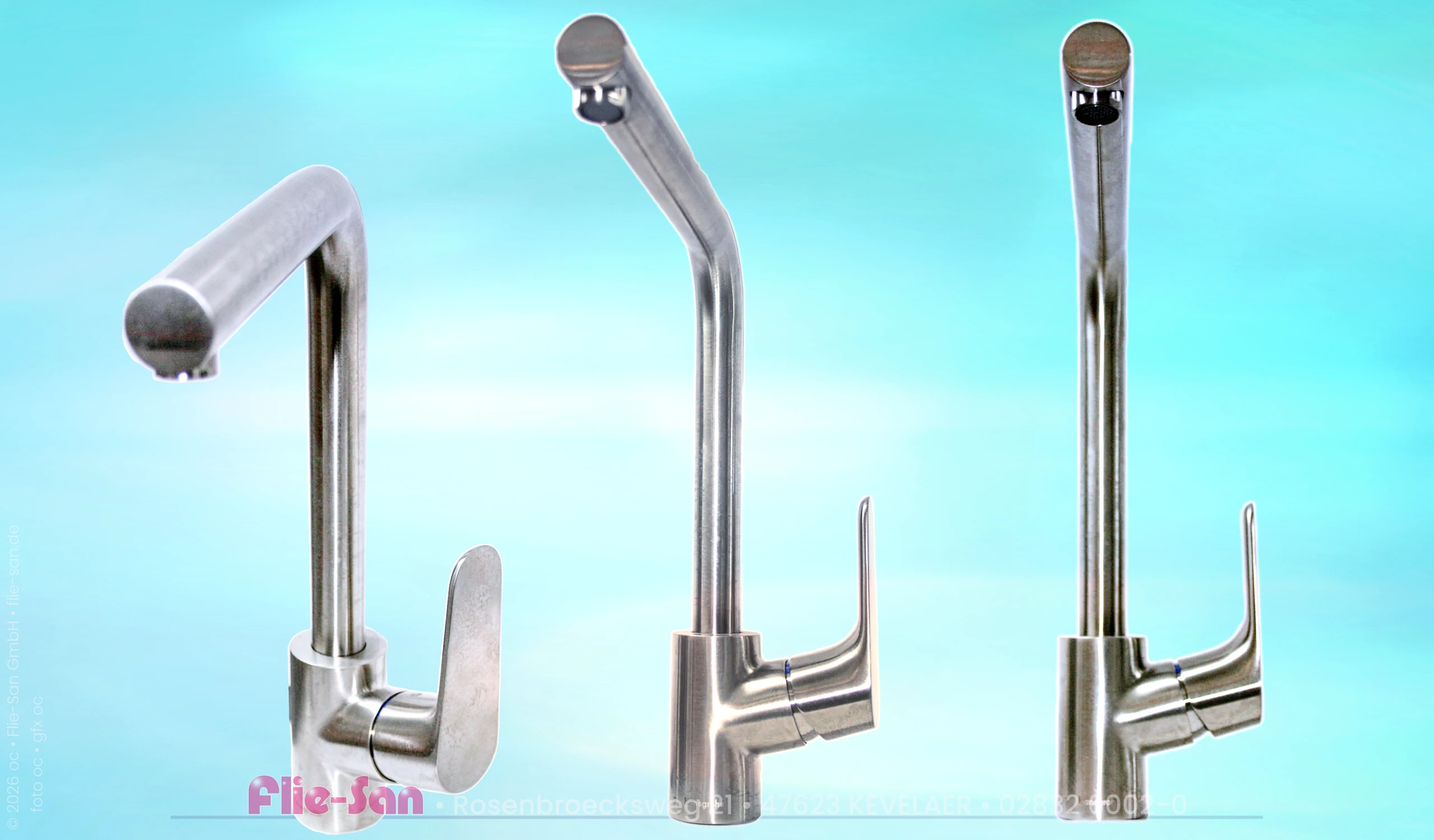 Flie-San · Fliesen Sanitär · Sanitär Armatur • Tiles Sanitation · Sanitary Armature 6086-6088-6087