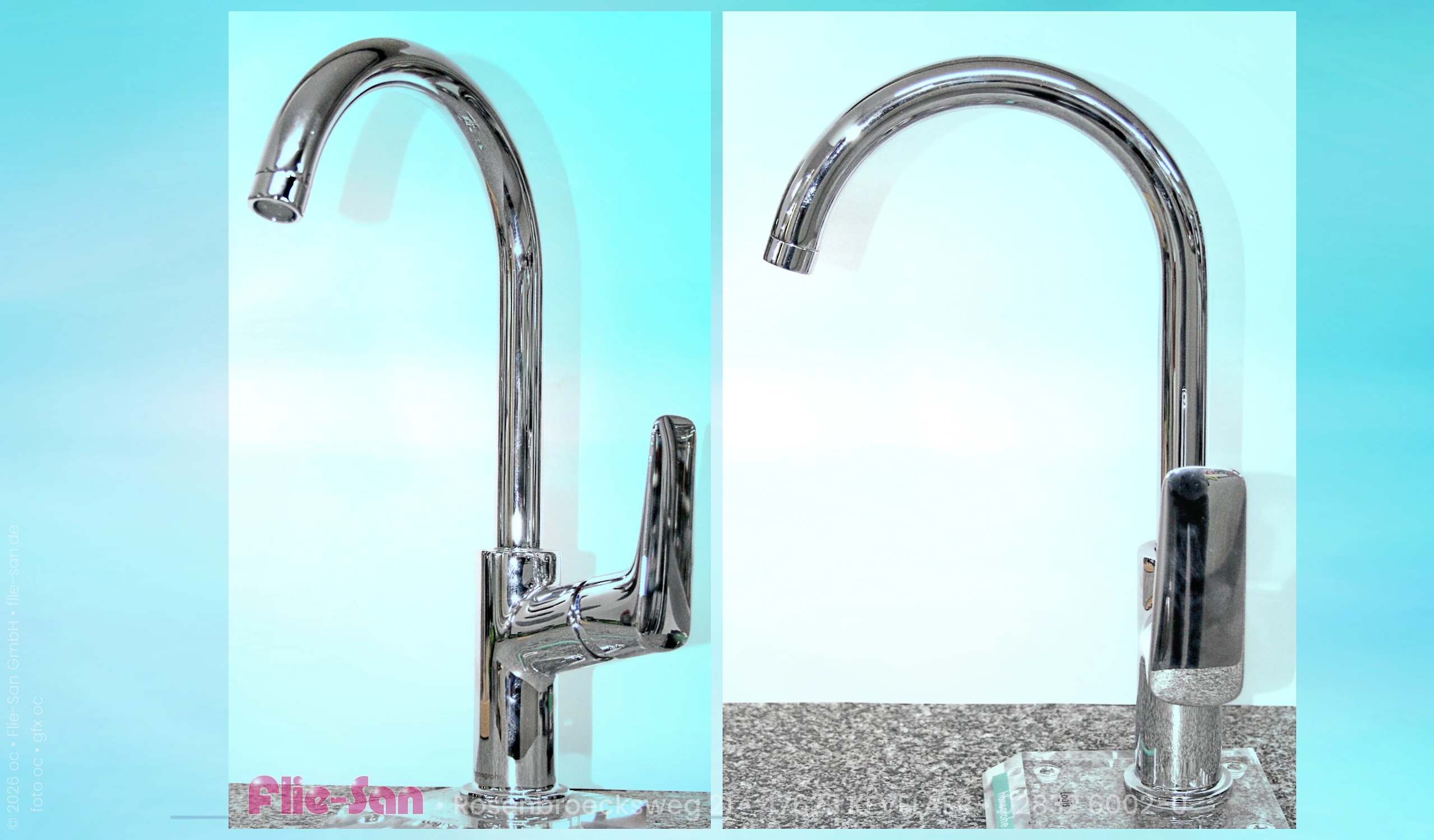 Flie-San · Fliesen Sanitär · Sanitär Armatur • Tiles Sanitation · Sanitary Armature 6198-6194