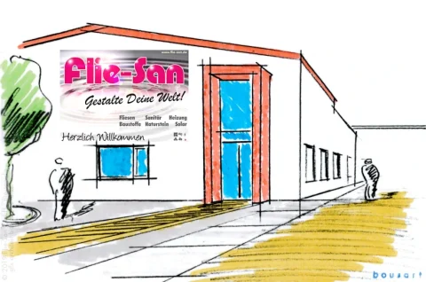 Flie-San · Fliesen Sanitär · geplant umgesetzt • Tiles Sanitation · planned realised