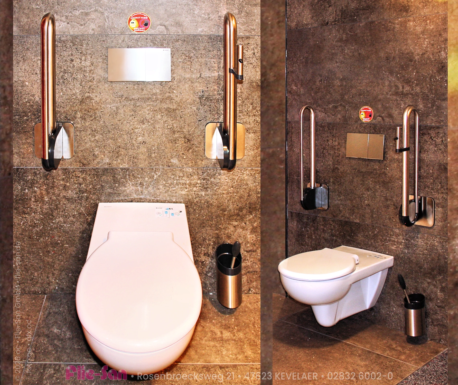 Flie-San · Fliesen Sanitär · barrierefrei praktisch • Tiles Sanitation · barrier-free practical