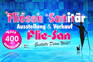Flie-San · Fliesen Sanitär · danke • Tiles Sanitation · thank you