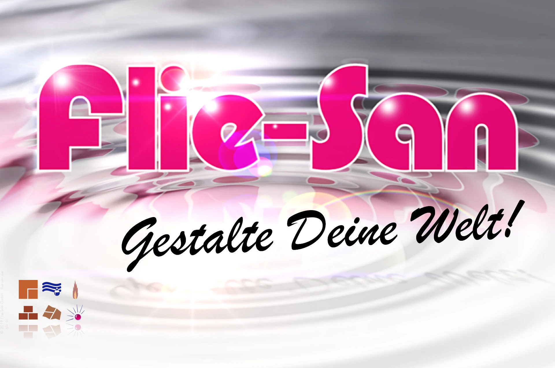Flie-San · Gestalte Deine Welt! · Create Your World!